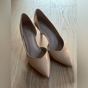 Stuart Weitzman Nude Patent Stiletto Pumps Size 7